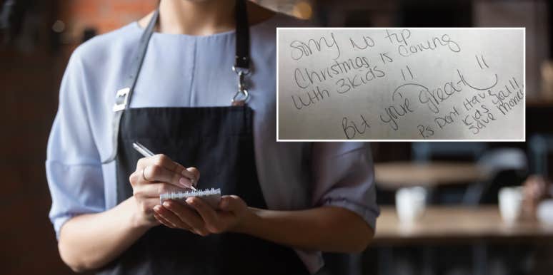 Customer Writes Note To Server After Leaving No Tip Because 'Christmas Is Coming' & Their 3 Kids Need Gifts Server, note