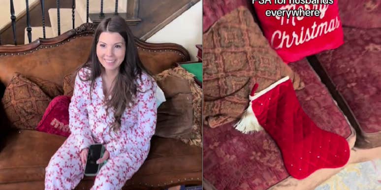 @whataboutaub split screen with empty stocking
