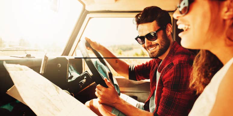 15 Ideal Date Ideas For Men, According To Men couple driving in car on a date