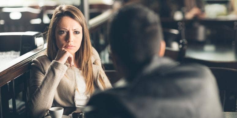 dating after 40 woman looking at her date