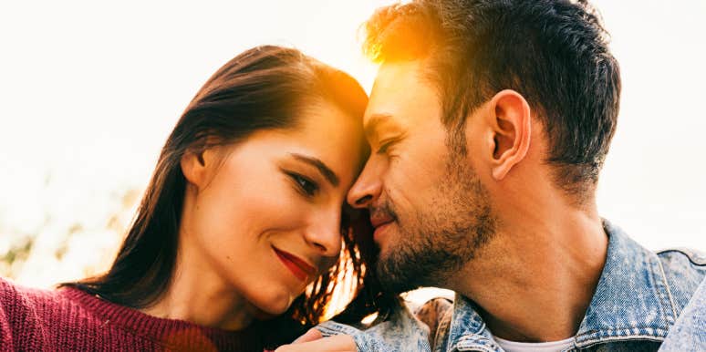 Dating after divorce Content man and woman snuggle