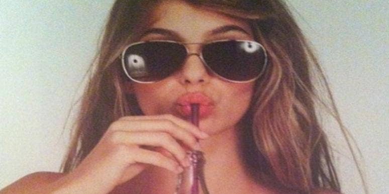 woman drinking diet coke