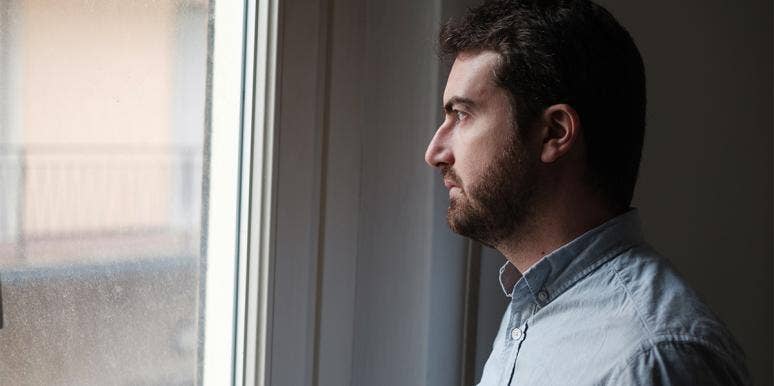 3 Big Reasons Divorce Is More Stressful On Men Than Women sad man looking out window