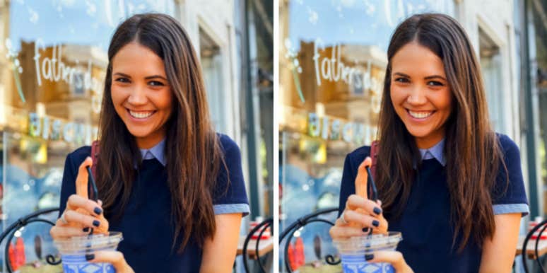 Do Guys Like Smart Girls? What Men Think About Dating Intelligent Women smiling brunette woman in collared shirt with a cup of coffee