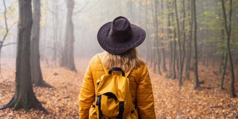 When You Don’t Know Which Path To Take Next, Get Lost woman in the woods