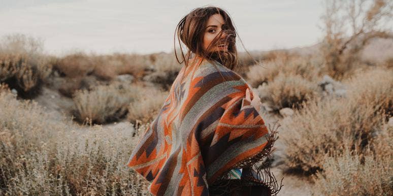 I Shouldn't Have To Live My Life The Way Society Wants Me To woman outside blanket