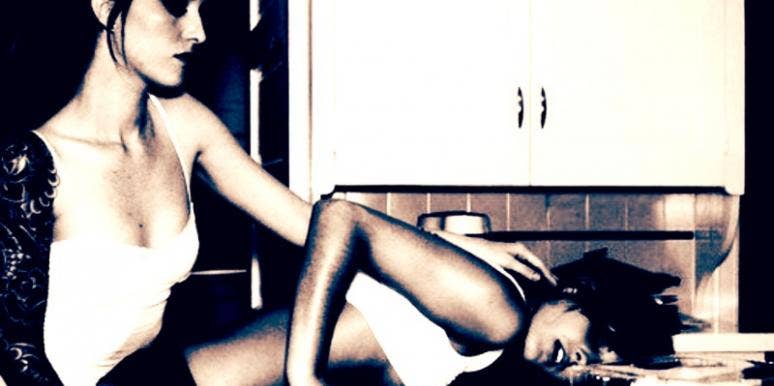 lesbian couple in doggy style position lesbian couple in doggy style position