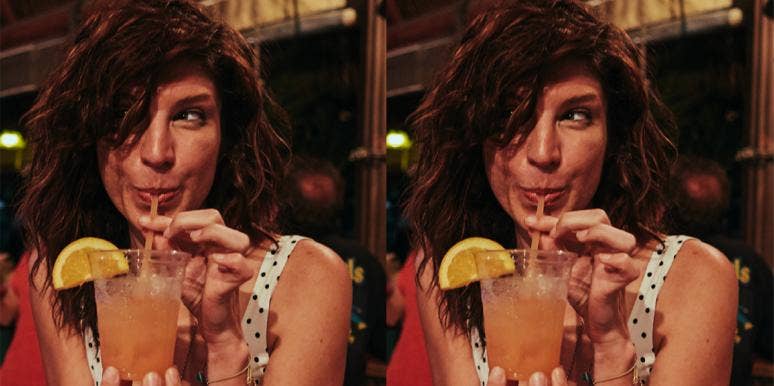 Mom Dies Of Alcohol Poisoning After Having Just Three Vodka Lemonades woman sipping drink out straw