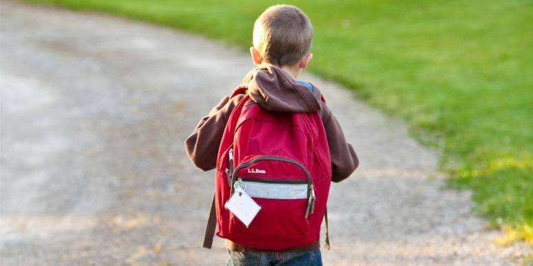 Child walking to school Child walking to school