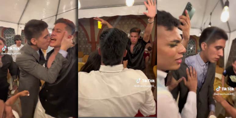 Drunk Groom Kisses Another Man At His Wedding Reception & His Wife Is Livid man kissing at wedding reception
