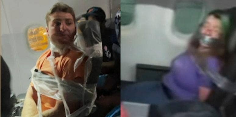 Video Shows Frontier Airlines Flight Attendant Duct Tape Passenger — Is it Legal? passengers duct taped on airplanes