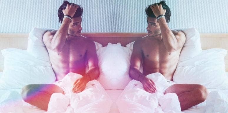 Guy on bed Guy on bed