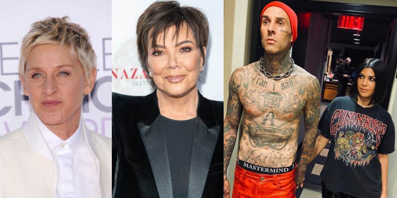Is Kourtney Kardashian Pregnant With Travis Barker’s Baby? Ellen DeGeneres, Kris Jenner, Travis Barker, Kourtney Kardashian