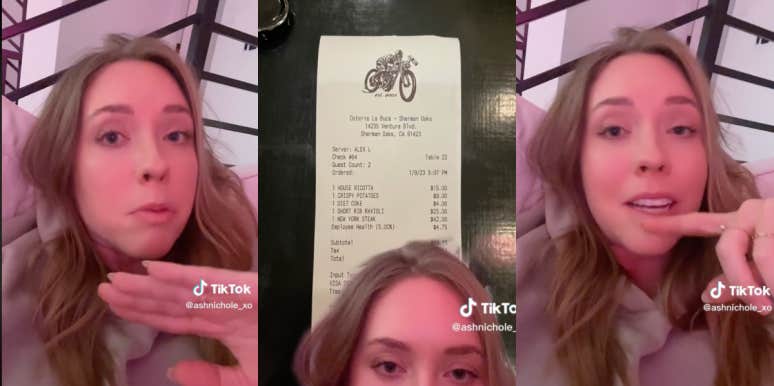 Woman Complains After She Was Charged An Additional 5% 'Employee Health Fee' On Restaurant Bill Ashley Nicole, employee health fee on restaurant bill
