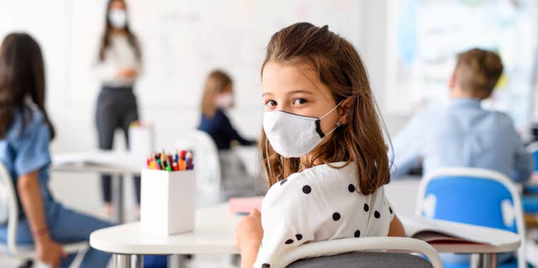 Why I’m Encouraging My Daughter Not To Wear A Mask To School student wearing face mask