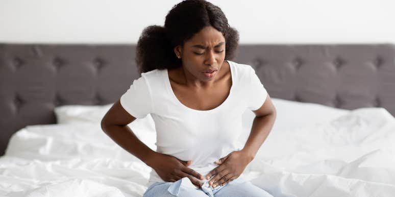 The One Disease Every Girl Seriously Needs To Be Aware Of woman with endometriosis pain