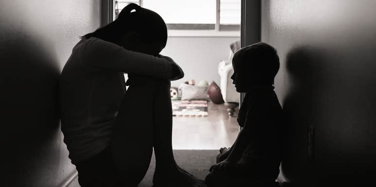 Falling Apart in Front of My Kids Was the Best Gift I Ever Gave Them mother crying in front of son