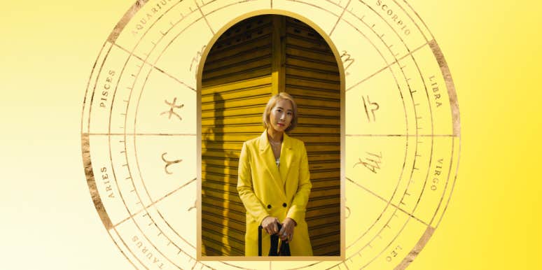 How To See Family Karma In Astrology woman with yellow accents