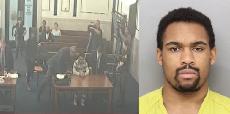 Video Shows The Moment A Father Attacked His Son’s Alleged Killer In Court Antonio Hughes