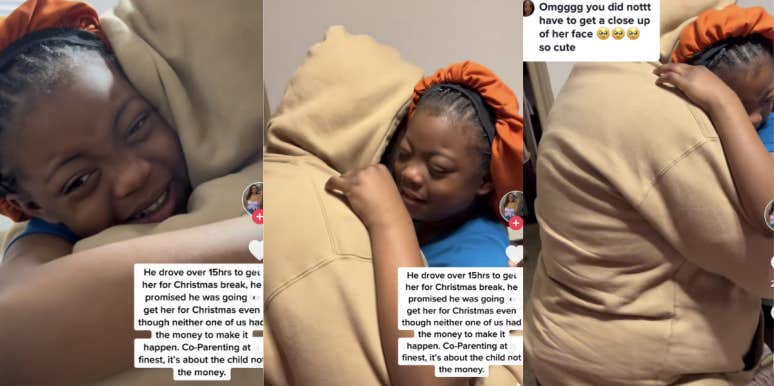 Dad Drives 15 Hours To Surprise Daughter For Christmas After Single Mom Cannot Afford To Make It Happen father, daughter, christmas, tiktok