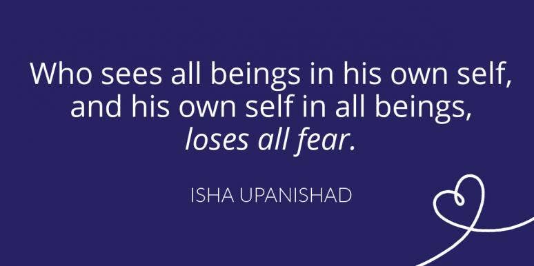 Isha Upanishad fear quote