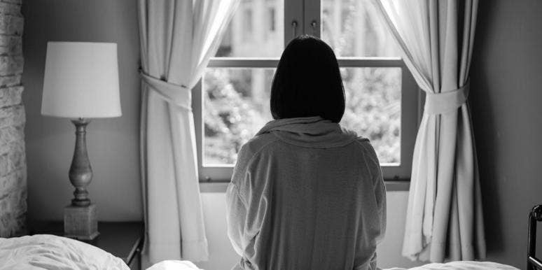 What I Found After Losing My Husband, Home & Dream For My Kids sad woman looking out window