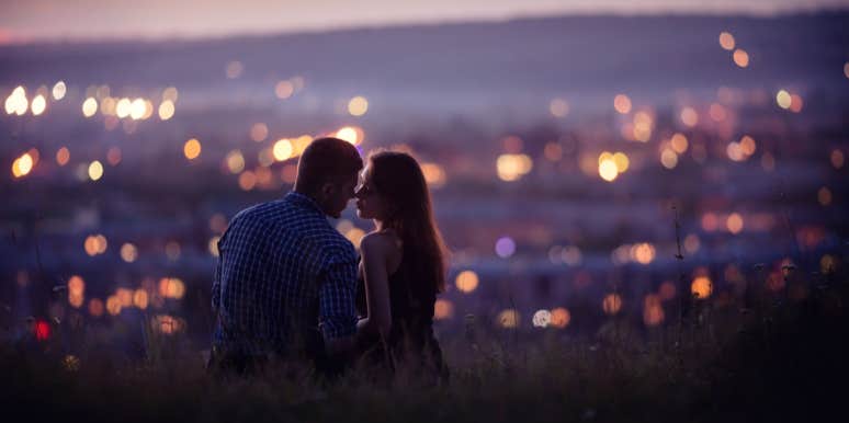 couple looking at city lights