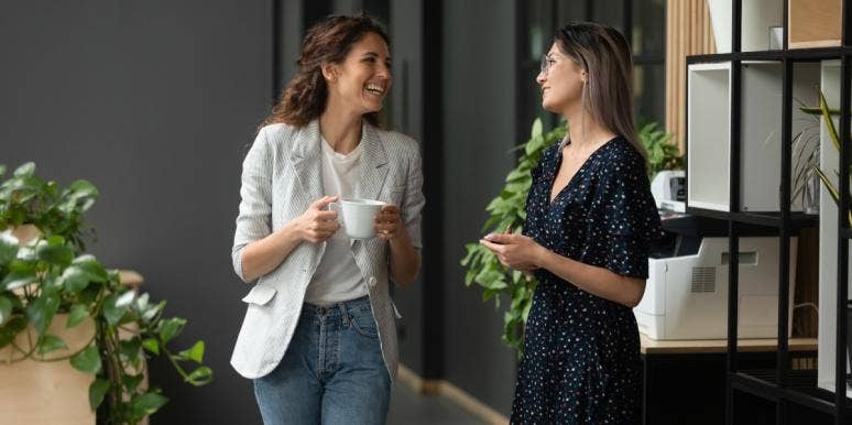 flexible working workers interacting at work