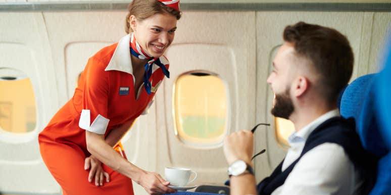Flight Attendant Claims She Once Spoke To A Passenger’s Dead Wife On A Trip Flight attendant serving tea