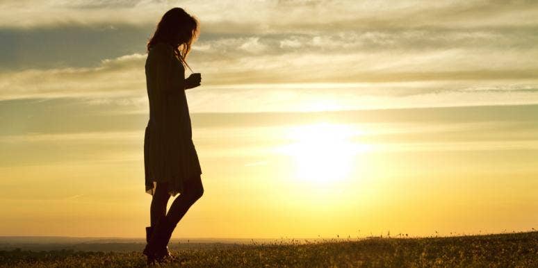 To The Girl Who Broke Free From Fractured Love woman walking sunset