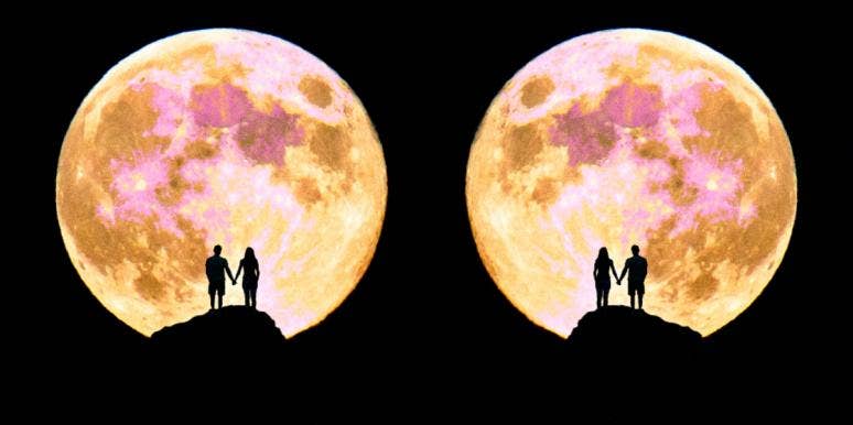 Full Moon Calendar 2022 & What Each Means For Your Love Life silhouette of couple in front of a full moon