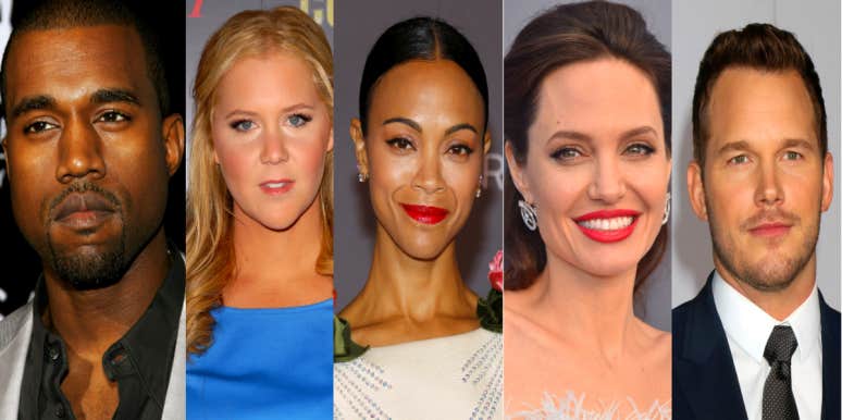 50 Famous Celebrities Who Are Geminis kanye west amy schumer thandie newton angelina jolie chris pratt