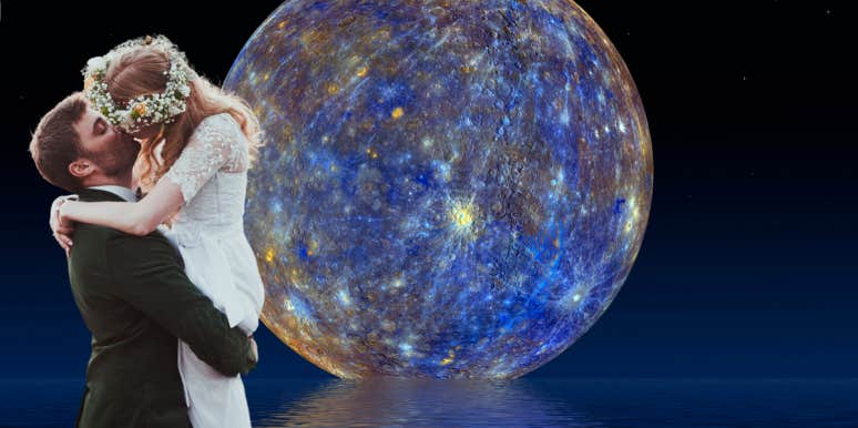 What To Know About Getting Married During Mercury Retrograde kissing couple wedding mercury