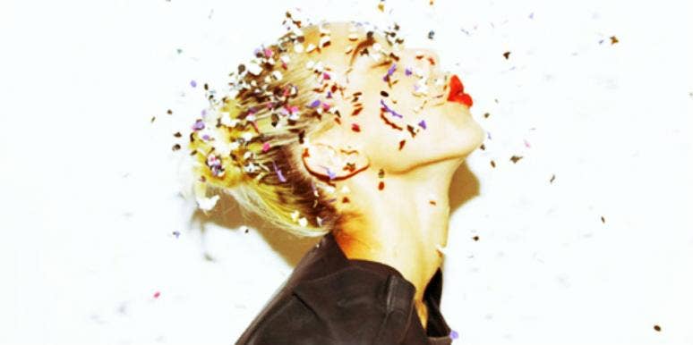 girl with glitter girl with glitter