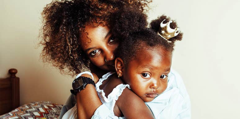 “Go Easy On Yourself, Mama,” Is White Privilege At Its Peak black mother holding daughter