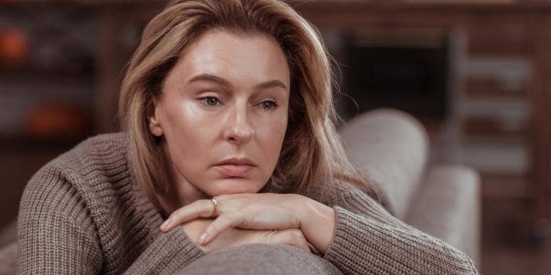 On Grief, Motherhood, And Turning 40 sad woman