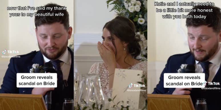 Groom Stirs Debate After Exposing Bride's 'Scandal' During Wedding Toast Ian Young, Katie