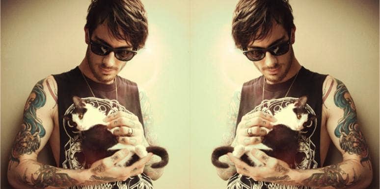 guy with a cat Guy with a cat
