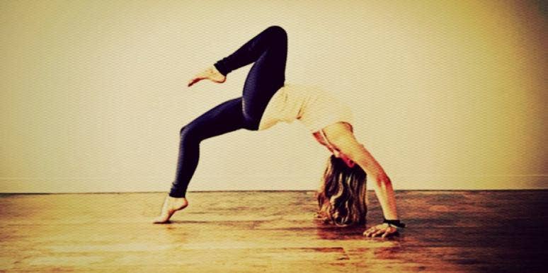 girl stretching girl stretching