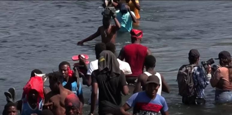 Haitian Asylum Seekers Crossing Rio Grande Haitian Asylum Seekers Crossing Rio Grande