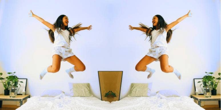 Haters Quotes: What To Say To Haters (And Yourself) woman jumping on bed