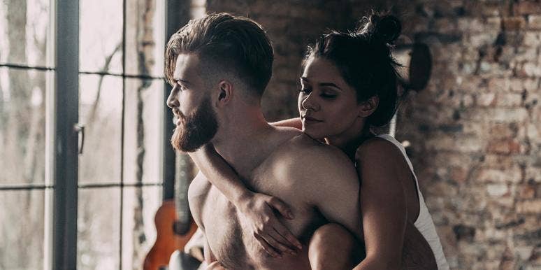If These 10 Phrases Describe Your Relationship, You're Only An Option For Him woman hugging man