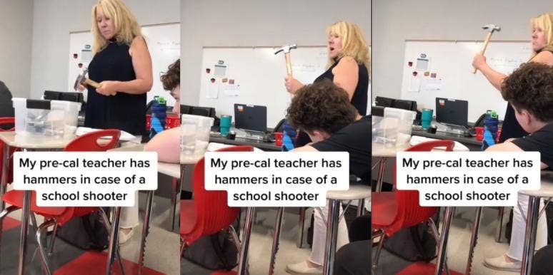Teacher Arms Students With Hammers In Class In Case Of School Shooting & Gives Instructions On How To Use Them Teacher Arms Students With Hammers In Class In Case Of School Shooting & Gives Instructions On How To Use Them