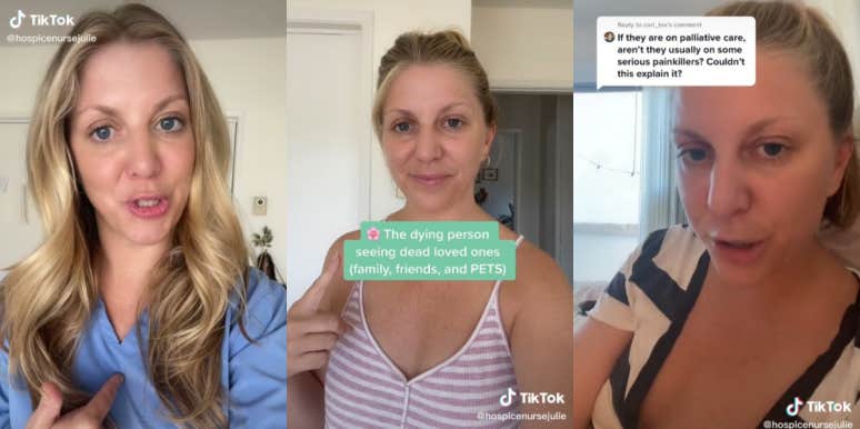 Hospice Nurse Uses TikTok To Spread Awareness Of Phenomenon That Occur Before Death Julie McFadden hospice nurse TikToks