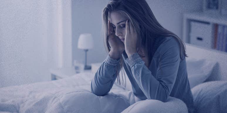 woman looking depressed