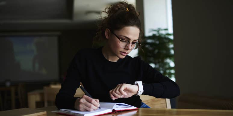 How I Got My Life (And Time Management Skills) Back On Track woman checking watch