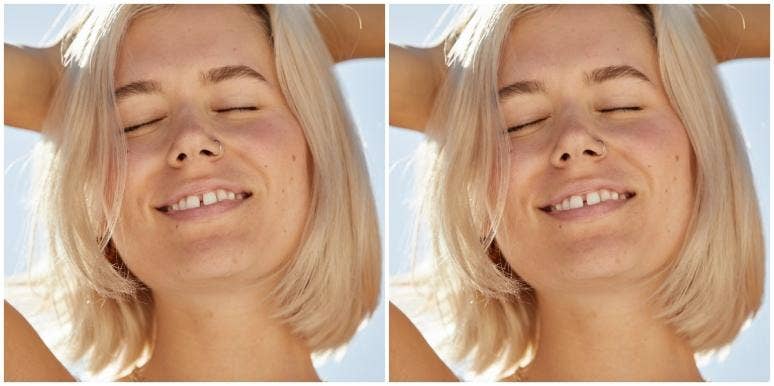 Best Anti-Aging Wrinkle Creams & Products Of 2021 blond woman smiling hands on head