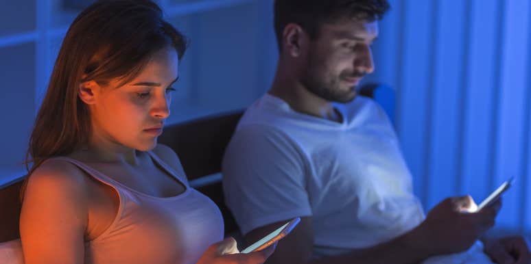 This Type Of Communication Will Eventually Destroy Your Relationship couple texting in bed
