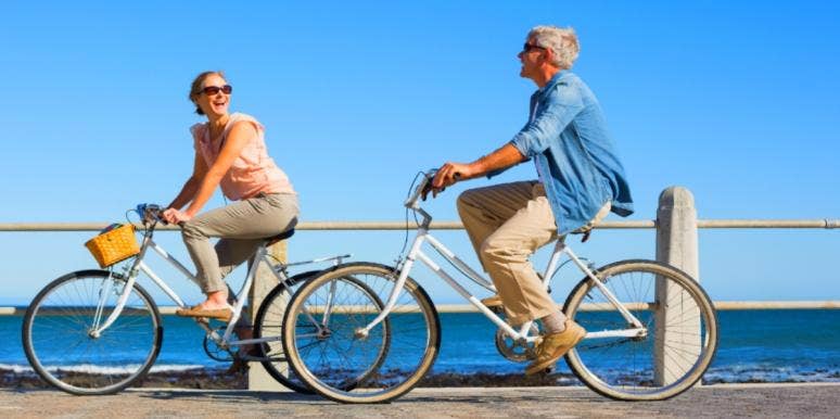 couple on bikes accepting parents for who they are couple on bikes accepting parents for who they are
