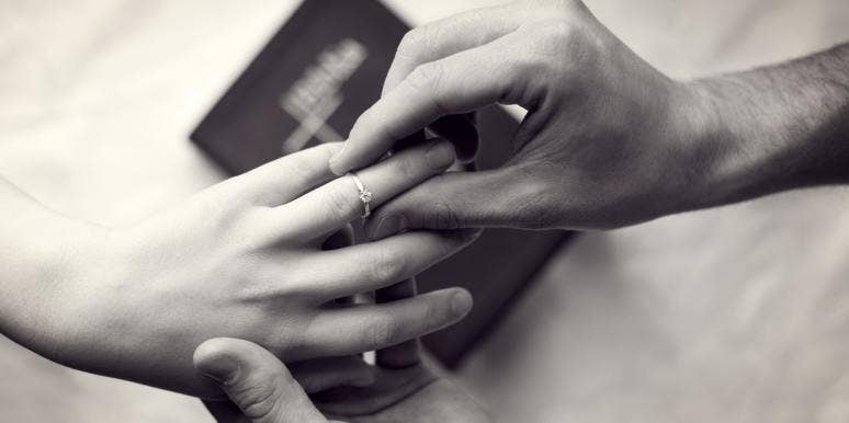 How To End A Marriage — Without Feeling Guilty two hands touching black and white